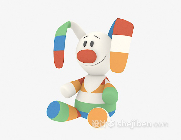免费儿童玩具兔子 3d模型下载