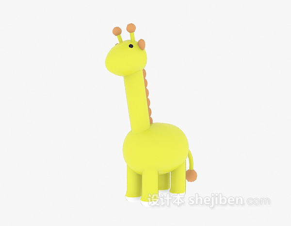 免费长颈鹿玩具3d模型下载