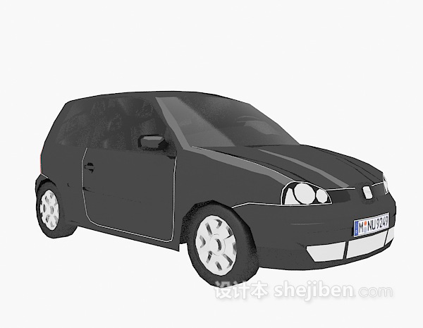 设计本黑色车的3d模型下载