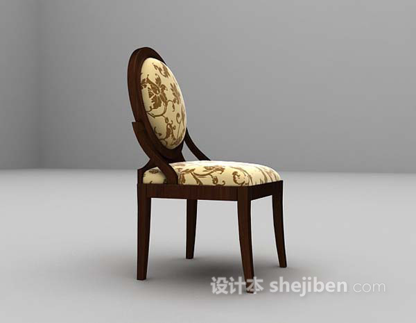 棕色椅子3d模型下载