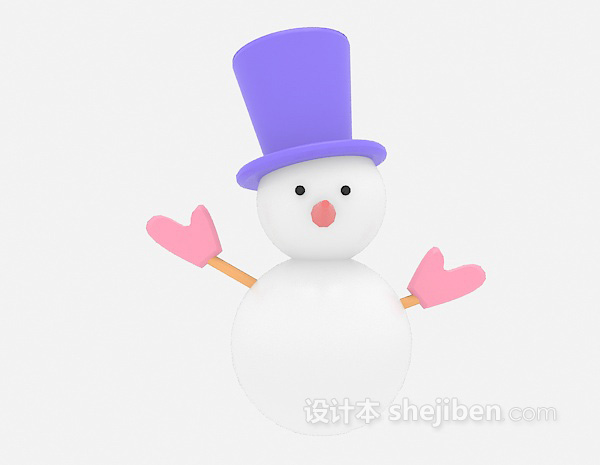 雪人儿童玩具3d模型下载