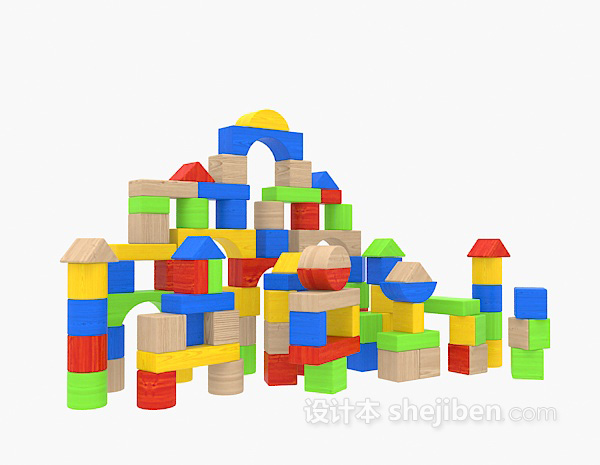设计本积木玩具3d模型下载