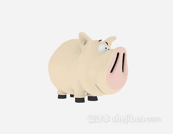 设计本小猪玩具3d模型下载