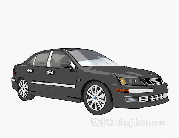 设计本黑色炫酷汽车3d模型下载