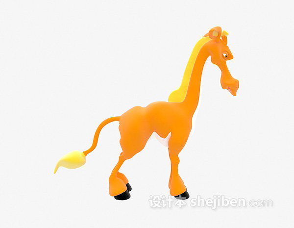 现代风格儿童玩具小马驹3d模型下载