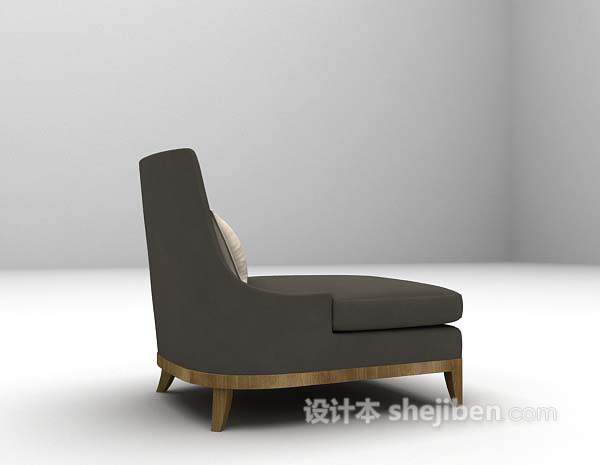 现代风格布艺休闲椅3d模型下载