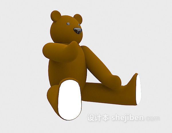 设计本儿童玩具泰迪熊3d模型下载