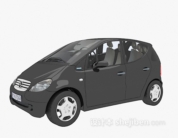 免费黑色max汽车3d模型下载