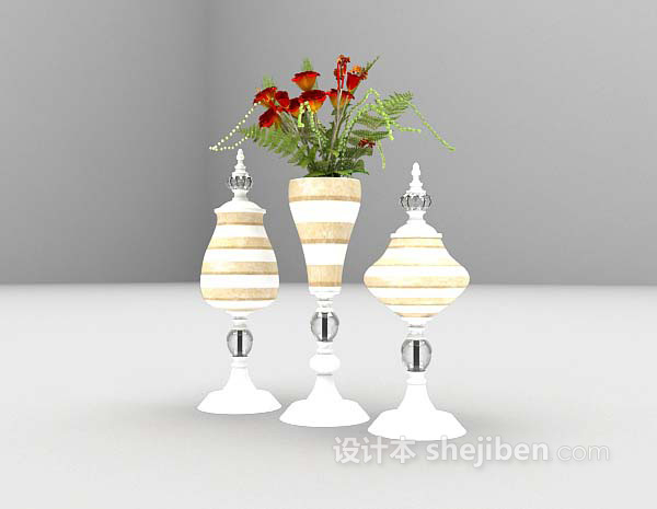 设计本花瓶装饰3d模型下载