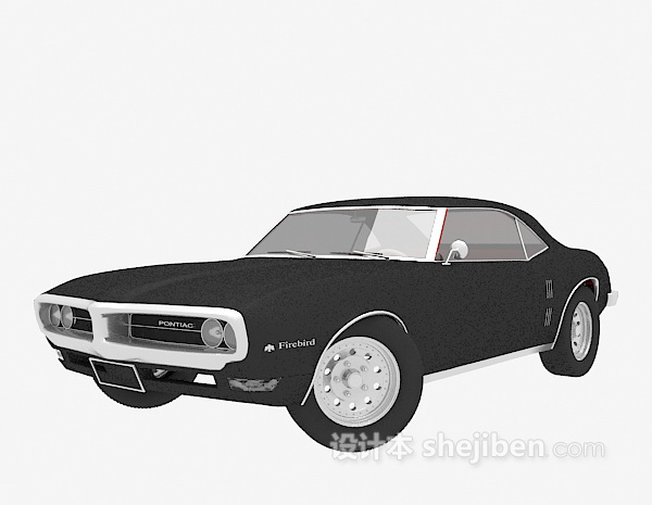 免费黑色小轿车3d模型下载