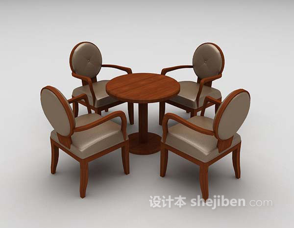 免费现代桌椅3d模型下载