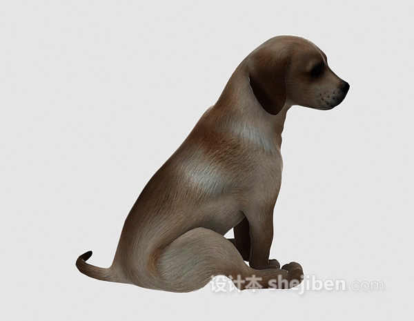现代风格小狗动物 3d模型下载