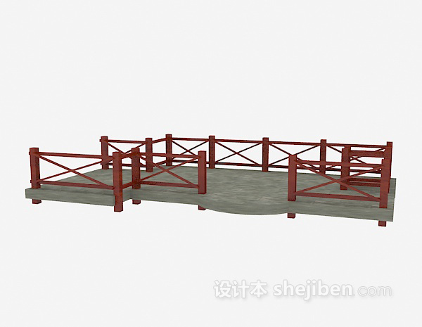 设计本中式桥梁3d模型下载