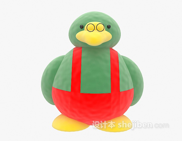 儿童动物玩具鸭博士3d模型下载