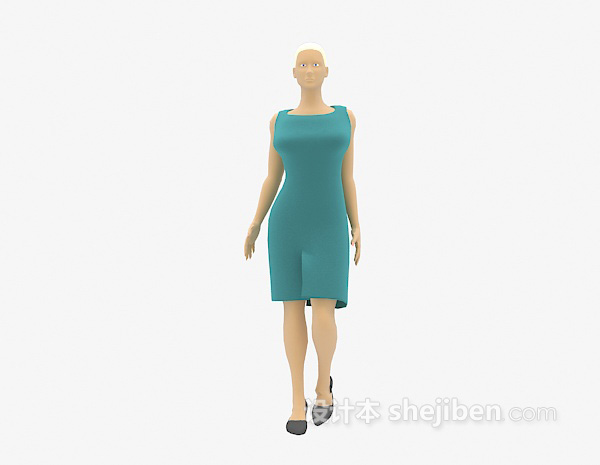 免费长裙女士3d模型下载