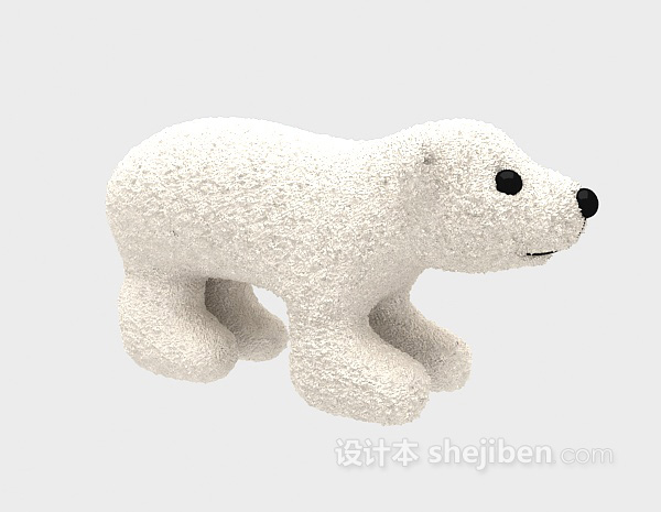 免费北极熊玩具3d模型下载