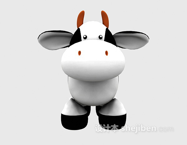 儿童玩具大奶牛3d模型下载