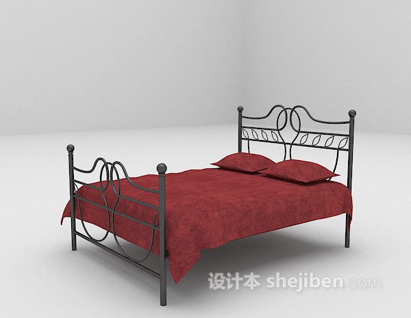 设计本金属材料床具3d模型下载