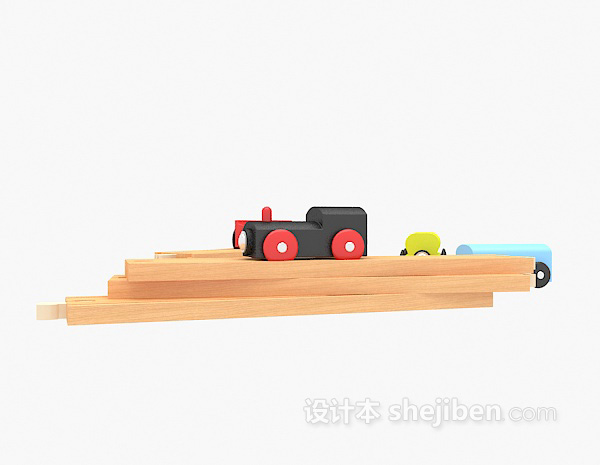 设计本儿童玩具火车3d模型下载