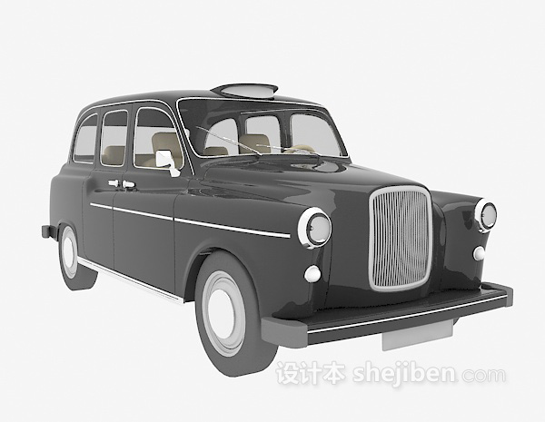 设计本黑色车3d模型下载