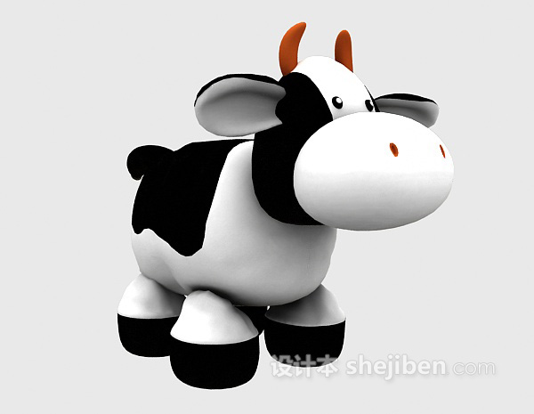 设计本儿童玩具大奶牛3d模型下载
