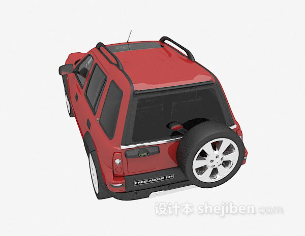 现代风格红色车的3d模型下载