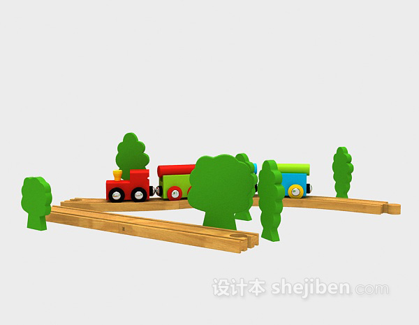 免费儿童玩具火车3d模型下载