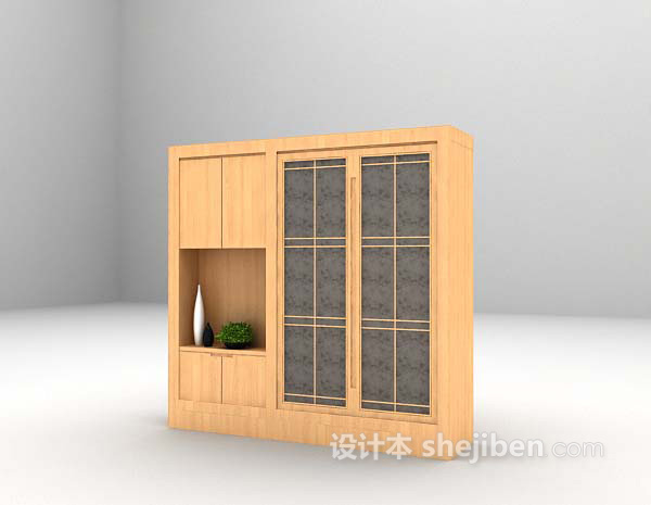 设计本木质衣柜推荐3d模型下载