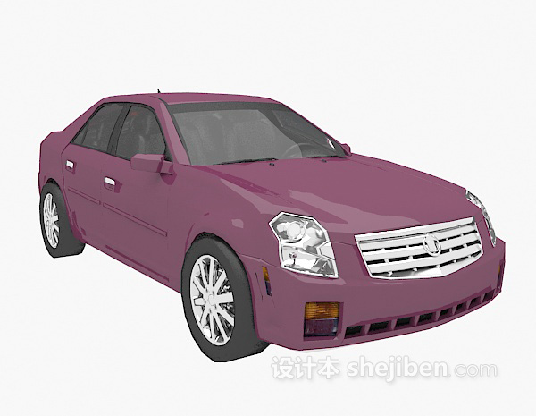设计本紫色的车辆3d模型下载