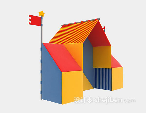 设计本小房子儿童玩具3d模型下载
