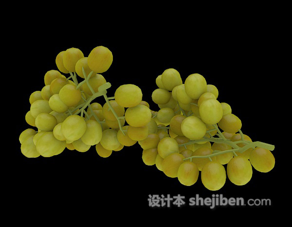 设计本葡萄水果3d模型下载