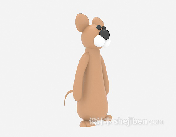 设计本儿童玩具袋鼠3d模型下载
