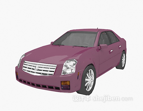 免费紫色的车辆3d模型下载