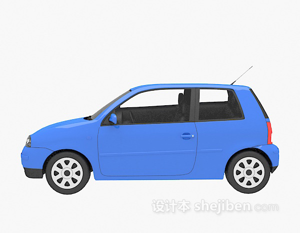 现代风格蓝色车的3d模型下载