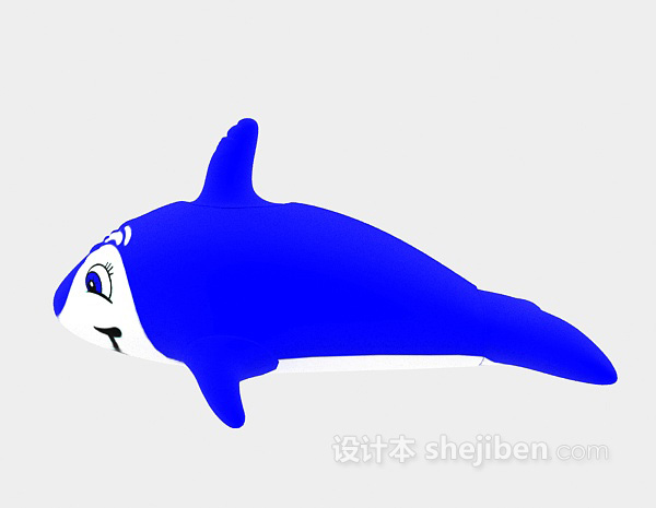 现代风格儿童玩具海豚3d模型下载