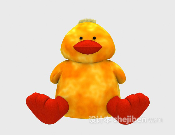 小鸭子玩具3d模型下载