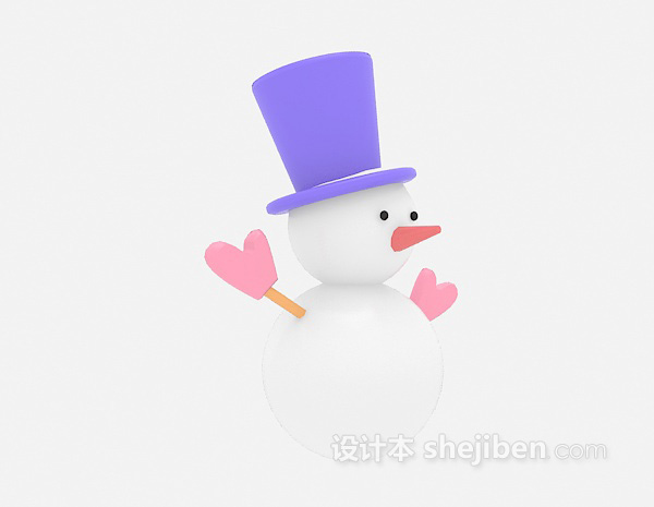 设计本雪人儿童玩具3d模型下载