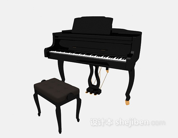 设计本钢琴3d模型下载
