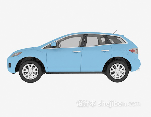 蓝色车辆免费3d模型下载