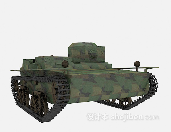 坦克轻型3d模型下载