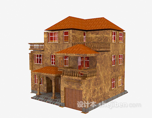 设计本别墅3d模型下载