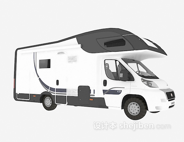 现代风格白色卡车3d模型下载