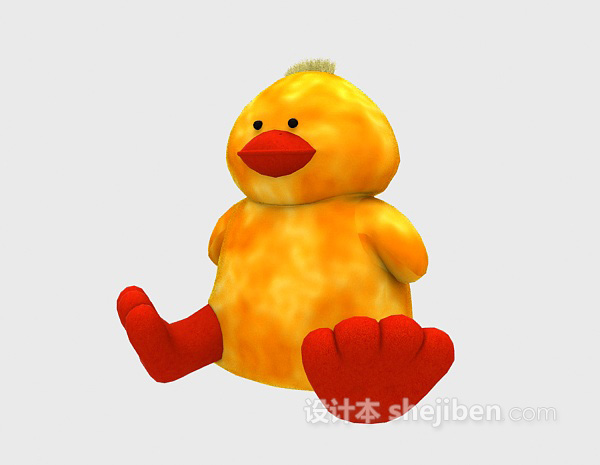 免费小鸭子玩具3d模型下载