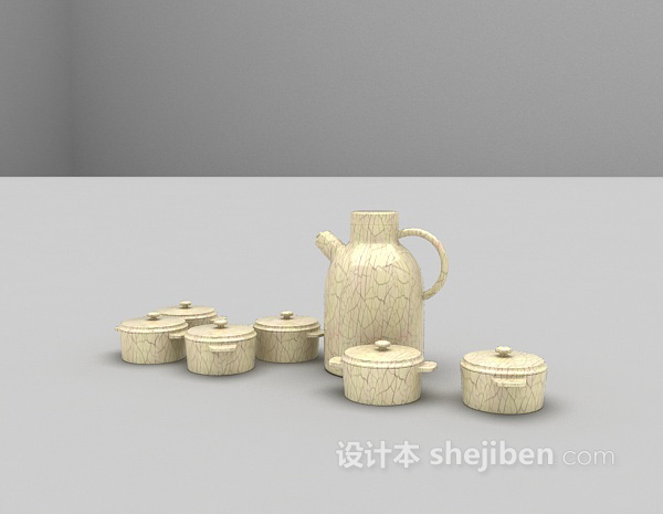 设计本陶瓷品3d模型下载