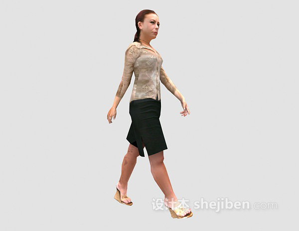 现代风格漂亮女人3d模型下载