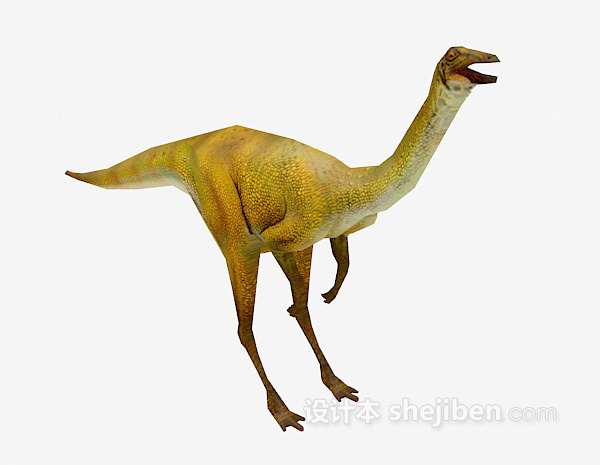 现代风格黄色恐龙3d模型下载