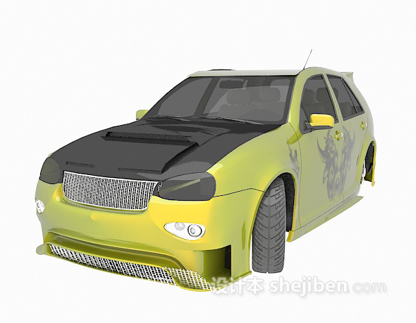 免费黄色车辆3d模型下载