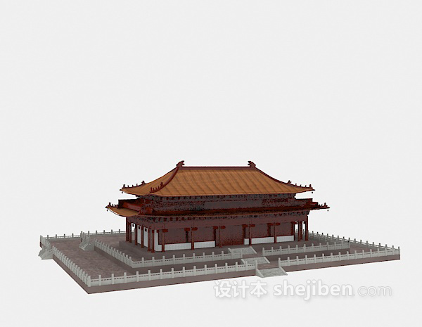 中式风格古建宫殿3d模型下载