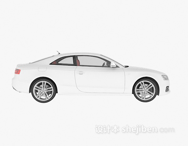 白色奥迪汽车3d模型下载