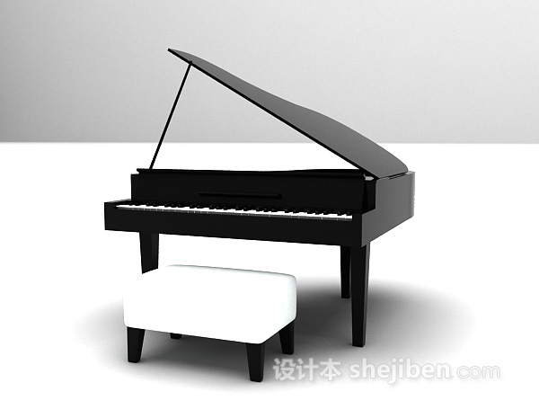 免费现代钢琴3d模型下载